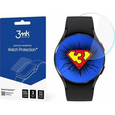 3MK hybrid glass Watch Protection FG for Samsung Galaxy Watch 4 44mm, Film de protection pour smartwatch, Transparent 3MK hybrid glass Watch Protection FG for Samsung Galaxy Watch 4 44mm, Film de protection pour smartwatch, Transparent