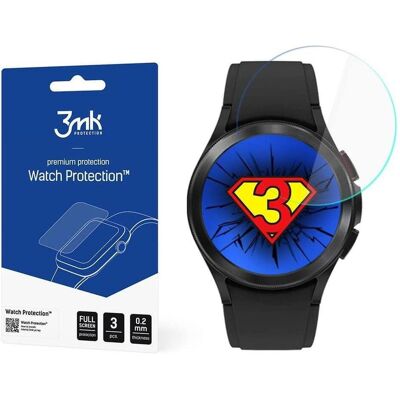 3MK hybrid glass Watch Protection FG for Samsung Galaxy Watch 4 Classic 42mm, Film de protection pour smartwatch, Transparent 3MK hybrid glass Watch Protection FG for Samsung Galaxy Watch 4 Classic 42mm, Film de protection pour smartwatch, Transparent
