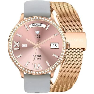 Gravity Smartwatch Różowe Złoto Pasek i Bransoleta GT5-8 (44 mm, sans carte SIM), Montre connectée Gravity Smartwatch Różowe Złoto Pasek i Bransoleta GT5-8 (44 mm, sans carte SIM), Montre connectée