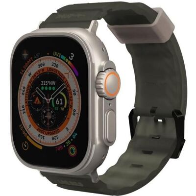 Skinarma Band Shokku Apple Watch 49/45/44mm dark olive (22 mm, Plastique, Silicone), Sangles de montre, Vert Skinarma Band Shokku Apple Watch 49/45/44mm dark olive (22 mm, Plastique, Silicone), Sangles de montre, Vert