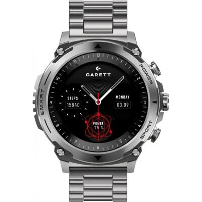 Garett Atom 47 mm S??lv SmartWatch (47 mm, sans carte SIM), Montre connectée Garett Atom 47 mm S??lv SmartWatch (47 mm, sans carte SIM), Montre connectée