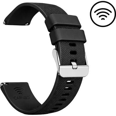 Carneo 8588010359285 (Silicone), Sangles de montre, Noir Carneo 8588010359285 (Silicone), Sangles de montre, Noir