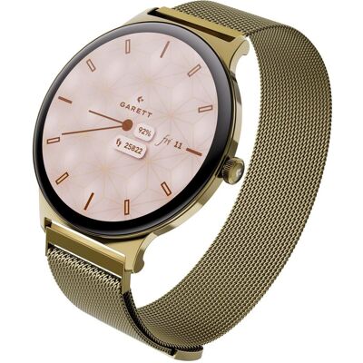 Garett Smartwatch Verona 2 zlatá MESH steel (sans carte SIM), Montre connectée Garett Smartwatch Verona 2 zlatá MESH steel (sans carte SIM), Montre connectée