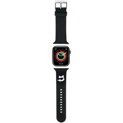 Bracelet en caoutchouc noir 3D Choupette Head de Karl Lagerfeld pour Apple Watch Bracelet en caoutchouc noir 3D Choupette Head de Karl Lagerfeld pour Apple Watch