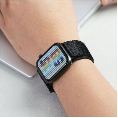 Forcell Strap F-DESIGN FA05 nylon strap for APPLE Watch 42 / 44 / 45 / 49 mm black (Nylon), Sangles de montre, Noir Forcell Strap F-DESIGN FA05 nylon strap for APPLE Watch 42 / 44 / 45 / 49 mm black (Nylon), Sangles de montre, Noir