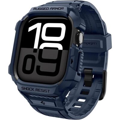 Spigen - Rugged Armor Pro V2 - Apple Watch 10 42mm / Watch 11 42mm - Navy Blue, Montre connectée : accessoires, Bleu Spigen - Rugged Armor Pro V2 - Apple Watch 10 42mm / Watch 11 42mm - Navy Blue, Montre connectée : accessoires, Bleu