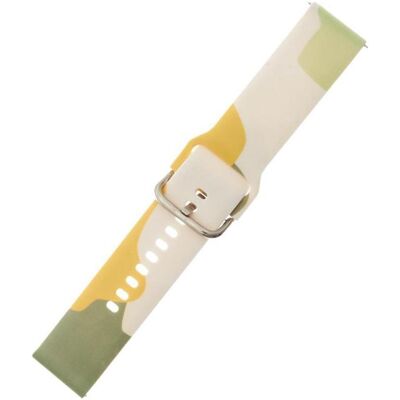 Hurtel Bracelet Moro pour Samsung Galaxy Watch 46mm Bracelet en silicone pour montre 14 (46 mm, Silicone), Sangles de montre, Vert, Blanc, Jaune, Multicolore Hurtel Bracelet Moro pour Samsung Galaxy Watch 46mm Bracelet en silicone pour montre 14 (46 mm, Silicone), Sangles de montre, Vert, Blanc, Jaune, Multicolore