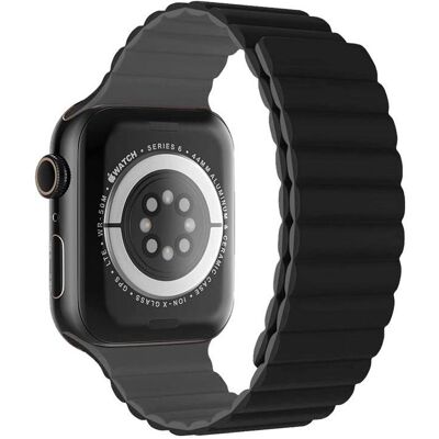 Devia Bracelet magnétique en silicone Nature noir / pour Apple Watch / 44/45/46 mm (Silicone), Sangles de montre, Noir Devia Bracelet magnétique en silicone Nature noir / pour Apple Watch / 44/45/46 mm (Silicone), Sangles de montre, Noir