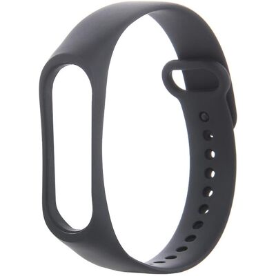 Bracelet en silicone noir pour Xiaomi Mi Band 3 / 4 Bracelet en silicone noir pour Xiaomi Mi Band 3 / 4