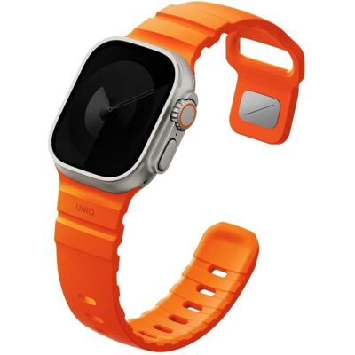 Uniq Bracelet Alton pour Apple Watch 49/46/45/44 mm, en silicone orange (Acier inoxydable, Silicone), Sangles de montre, Orange Uniq Bracelet Alton pour Apple Watch 49/46/45/44 mm, en silicone orange (Acier inoxydable, Silicone), Sangles de montre, Orange