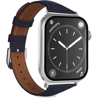 Puro Petit bracelet en cuir pour Apple Watch (Cuir véritable), Sangles de montre, Bleu Puro Petit bracelet en cuir pour Apple Watch (Cuir véritable), Sangles de montre, Bleu
