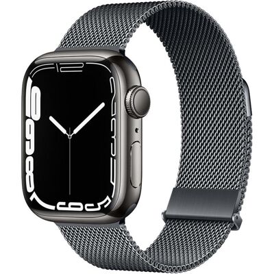 Celly Bracelet de montre 42-44-45mm Milanese Dark (Acier inoxydable), Sangles de montre, Noir, Gris Celly Bracelet de montre 42-44-45mm Milanese Dark (Acier inoxydable), Sangles de montre, Noir, Gris
