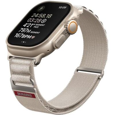 Skinarma Band Kobu Apple Watch Ultra 49/45/44mm ivory (Plastique, Titane), Sangles de montre, Beige Skinarma Band Kobu Apple Watch Ultra 49/45/44mm ivory (Plastique, Titane), Sangles de montre, Beige