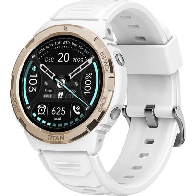 Montre Connectée Maxcom Titan Valkiria Blanche - Étanche 50m, MIL-STD810H Montre Connectée Maxcom Titan Valkiria Blanche - Étanche 50m, MIL-STD810H
