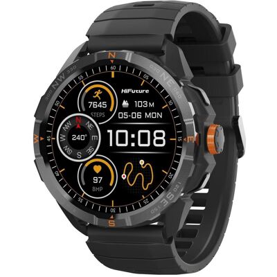 HiFuture NEXUS GPS Smartwatch Titanium, Montre connectée HiFuture NEXUS GPS Smartwatch Titanium, Montre connectée