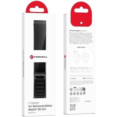 Forcell Strap F-DESIGN FS05 strap for SAMSUNG Watch 22 mm black (22 mm, Fibre de polyester), Sangles de montre, Noir Forcell Strap F-DESIGN FS05 strap for SAMSUNG Watch 22 mm black (22 mm, Fibre de polyester), Sangles de montre, Noir