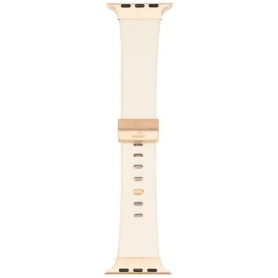 Connect Montre 42/44/45mm sangle en cuir à boucle unique (Cuir), Sangles de montre, Blanc Connect Montre 42/44/45mm sangle en cuir à boucle unique (Cuir), Sangles de montre, Blanc