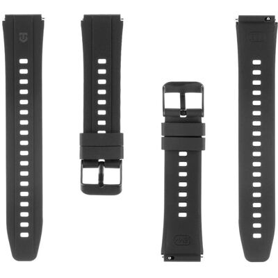 Tactical Strap Quick Release Silicone Band 18mm Black (Silicone), Sangles de montre, Noir Tactical Strap Quick Release Silicone Band 18mm Black (Silicone), Sangles de montre, Noir