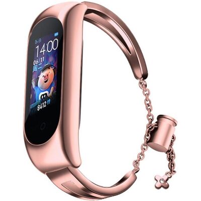 Hurtel Bracelet en Chaine Métallique Rose pour Xiaomi Mi Band - Poignet Intelligent Hurtel Bracelet en Chaine Métallique Rose pour Xiaomi Mi Band - Poignet Intelligent