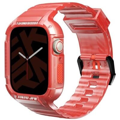 Skinarma Band+Case Saido 2in1 Apple Watch 45/44mm red (Acier inoxydable, Matières plastiques, Silicone), Sangles de montre, Rouge Skinarma Band+Case Saido 2in1 Apple Watch 45/44mm red (Acier inoxydable, Matières plastiques, Silicone), Sangles de montre, Rouge