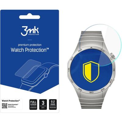 3MK FlexibleGlass Watch Huawei Watch GT 4 46mm Szkło Hybrydowe, Film de protection pour smartwatch, Transparent 3MK FlexibleGlass Watch Huawei Watch GT 4 46mm Szkło Hybrydowe, Film de protection pour smartwatch, Transparent