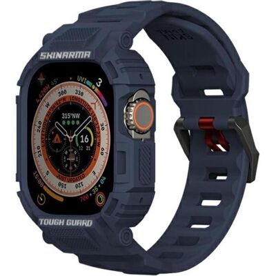 Skinarma Band+Case Mecha 2in1 Apple Watch 49mm navy (Plastique, Silicone, TPU), Sangles de montre, Bleu Skinarma Band+Case Mecha 2in1 Apple Watch 49mm navy (Plastique, Silicone, TPU), Sangles de montre, Bleu