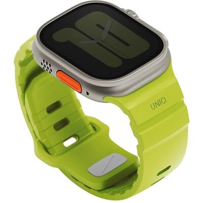 Uniq Bracelet Alton pour Apple Watch 49/46/45/44 mm, silicone vert citron (Acier inoxydable, Silicone), Sangles de montre, Vert Uniq Bracelet Alton pour Apple Watch 49/46/45/44 mm, silicone vert citron (Acier inoxydable, Silicone), Sangles de montre, Vert