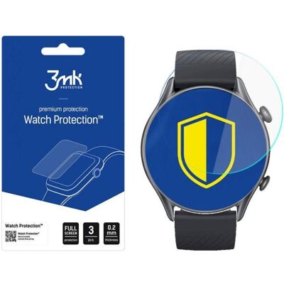 3MK protective film Watch Protection ARC for Xiaomi Amazfit GTR 3 Pro, Film de protection pour smartwatch, Transparent 3MK protective film Watch Protection ARC for Xiaomi Amazfit GTR 3 Pro, Film de protection pour smartwatch, Transparent