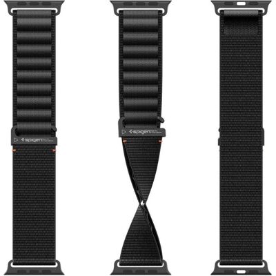 Spigen WBF1 (44 mm, 45 mm, 46 mm, 49 mm, Nylon), Sangles de montre, Noir Spigen WBF1 (44 mm, 45 mm, 46 mm, 49 mm, Nylon), Sangles de montre, Noir