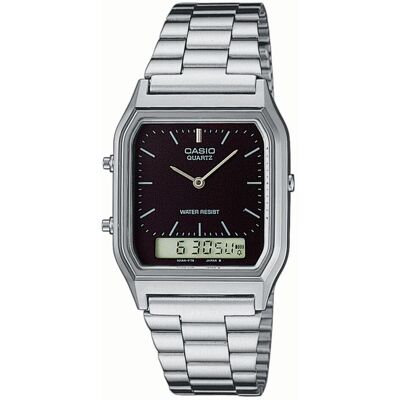 Casio Vintage, Montre, Aq-230a-1dmqyes, Argent, (Montre connectée, 27.80 mm) Casio Vintage, Montre, Aq-230a-1dmqyes, Argent, (Montre connectée, 27.80 mm)