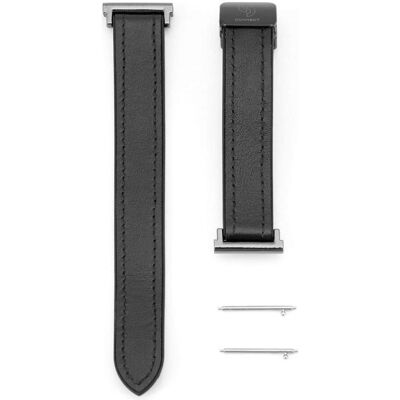 Connect Bracelet en cuir de silicone de 22 mm avec aimant (Cuir, Silicone), Sangles de montre, Noir Connect Bracelet en cuir de silicone de 22 mm avec aimant (Cuir, Silicone), Sangles de montre, Noir