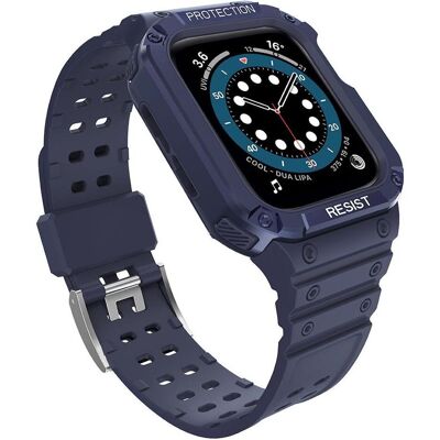 Coque et Bracelet Hurtel pour Apple Watch - Bleu - 41/40/38mm Coque et Bracelet Hurtel pour Apple Watch - Bleu - 41/40/38mm