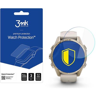 3MK FlexibleGlass Watch Garmin Fenix 8 Amoled 43mm Szkło Hybrydowe, Film de protection pour smartwatch, Transparent 3MK FlexibleGlass Watch Garmin Fenix 8 Amoled 43mm Szkło Hybrydowe, Film de protection pour smartwatch, Transparent