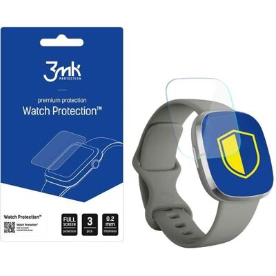3MK Folia ARC Watch Fitbit Sense Folia plein écran, Film de protection pour smartwatch, Transparent 3MK Folia ARC Watch Fitbit Sense Folia plein écran, Film de protection pour smartwatch, Transparent