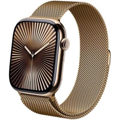 Crong Bracelet milanais Apple Watch 46 / 49mm (24 mm, Acier inoxydable), Sangles de montre, Or Crong Bracelet milanais Apple Watch 46 / 49mm (24 mm, Acier inoxydable), Sangles de montre, Or