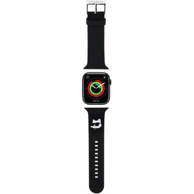 Bracelet en caoutchouc noir 3D Choupette Head de Karl Lagerfeld pour Apple Watch Bracelet en caoutchouc noir 3D Choupette Head de Karl Lagerfeld pour Apple Watch