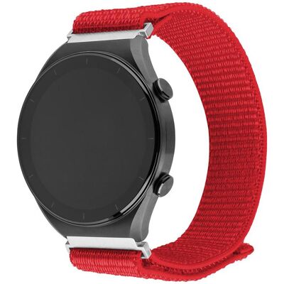 Sangle Sportive Fixe Avec Libération Rapide 20Mm Pour Montre Connectée Rouge Nylon Sangle Sportive Fixe Avec Libération Rapide 20Mm Pour Montre Connectée Rouge Nylon