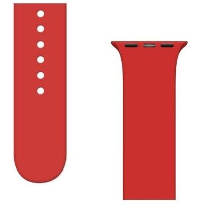 Bracelet en silicone rouge pour Apple Watch - Compatible avec 38/40/41mm Bracelet en silicone rouge pour Apple Watch - Compatible avec 38/40/41mm