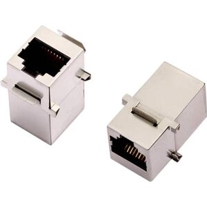 Connecteur Encitech Modèle 2101-0115-06 Double RJ45 - Accessoire Réseau Argenté Connecteur Encitech Modèle 2101-0115-06 Double RJ45 - Accessoire Réseau Argenté