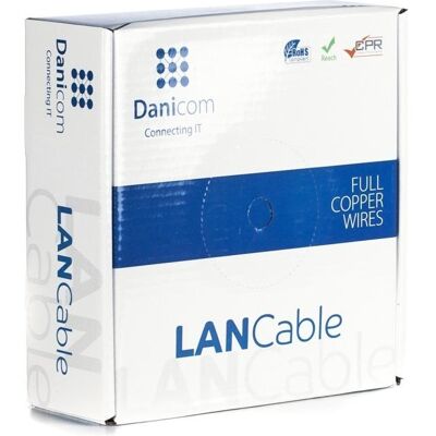 Danicom CAT6A U/UTP 50m Starrleiter - LSZH (Dca) (UTP, CAT6a, 50 m), Câble réseau Danicom CAT6A U/UTP 50m Starrleiter - LSZH (Dca) (UTP, CAT6a, 50 m), Câble réseau