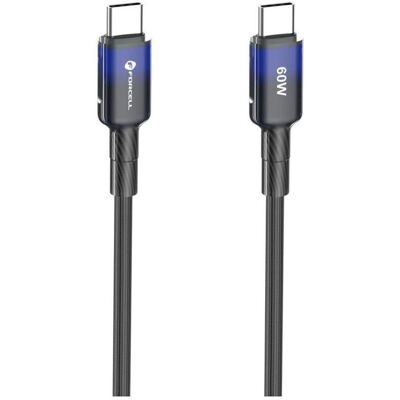 Forcell Cable F-ENERGY C354 cable Type C to Type C QC4.0 PD 3A 60W Gradient 1 m black (1 m, USB 2.0, 60 W), Câble USB Forcell Cable F-ENERGY C354 cable Type C to Type C QC4.0 PD 3A 60W Gradient 1 m black (1 m, USB 2.0, 60 W), Câble USB
