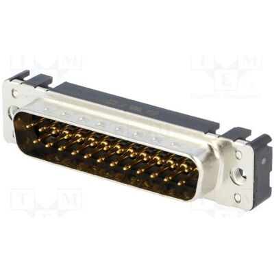 Harting Connecteur : D-Sub, 25 broches, prise mâle sur circuits imprimés, montage THT droit M3, Câble + prise électronique Harting Connecteur : D-Sub, 25 broches, prise mâle sur circuits imprimés, montage THT droit M3, Câble + prise électronique