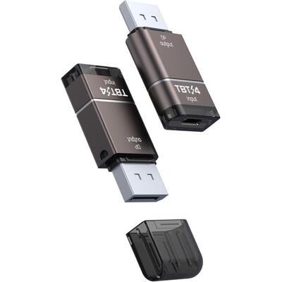 PowerGuard Thunderbolt 4 to DP DisplayPort Adapter 8K 120 Hz (USB-C), Adaptateur données + vidéo, Gris PowerGuard Thunderbolt 4 to DP DisplayPort Adapter 8K 120 Hz (USB-C), Adaptateur données + vidéo, Gris