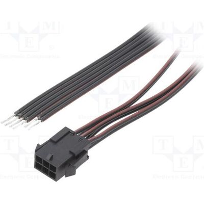 Espe Câble mâle PIN : 6, 0,4 m, 4 A. Isolation : PVC noir-rouge, type TLYp (0.40 m), Câble d'alimentation, Rouge, Noir Espe Câble mâle PIN : 6, 0,4 m, 4 A. Isolation : PVC noir-rouge, type TLYp (0.40 m), Câble d'alimentation, Rouge, Noir