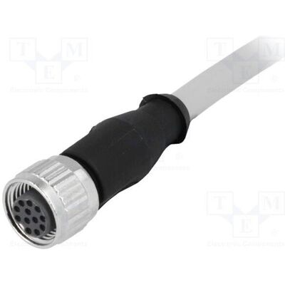 Harting Connecteur : prise femelle M12 Broches : 12 Câbles droits de 2 m, Câble + prise électronique Harting Connecteur : prise femelle M12 Broches : 12 Câbles droits de 2 m, Câble + prise électronique