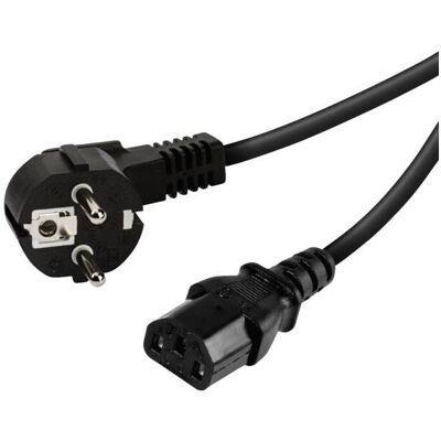 Vivanco Câble d'alimentation pour appareils à froid, fiche IEC à 3 broches, 3 m (3 m), Câble d'alimentation, Noir Vivanco Câble d'alimentation pour appareils à froid, fiche IEC à 3 broches, 3 m (3 m), Câble d'alimentation, Noir