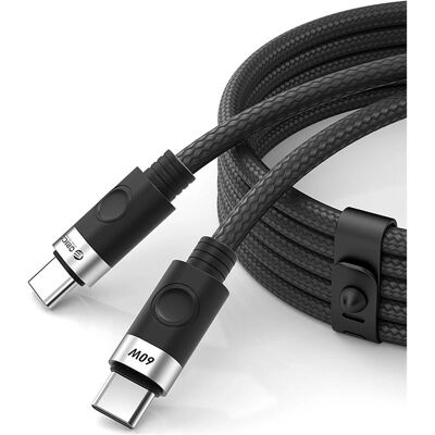 Orico Cable CDX 60W 3A Power Delivery USB-C - USB-C 1m Cable - Black (1 m, USB 2.0, 60 W), Câble USB Orico Cable CDX 60W 3A Power Delivery USB-C - USB-C 1m Cable - Black (1 m, USB 2.0, 60 W), Câble USB