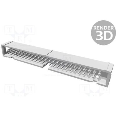 Harting Connecteur : prise IDC mâle Broches : 50 broches droites THT, pas de 2,54 mm, 2 × 25, Câble + prise électronique Harting Connecteur : prise IDC mâle Broches : 50 broches droites THT, pas de 2,54 mm, 2 × 25, Câble + prise électronique