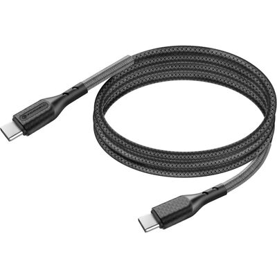 Forcell Cable F-ENERGY Carbon CB-05C cable Type C to Type C PD QC4.0 5A 240W 1 m black (1 m, USB 2.0, 240 W), Câble USB Forcell Cable F-ENERGY Carbon CB-05C cable Type C to Type C PD QC4.0 5A 240W 1 m black (1 m, USB 2.0, 240 W), Câble USB