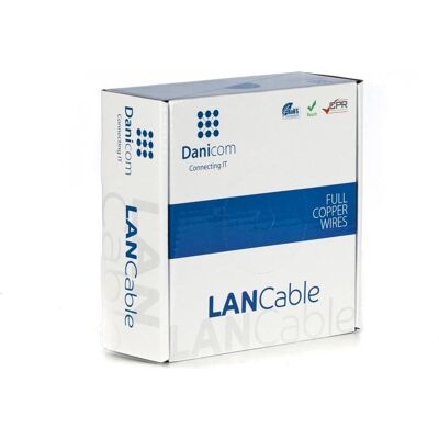 Danicom CAT6A U/UTP 50m Flexibel - PVC (Fca) (UTP, CAT6a, 50 m), Câble réseau Danicom CAT6A U/UTP 50m Flexibel - PVC (Fca) (UTP, CAT6a, 50 m), Câble réseau